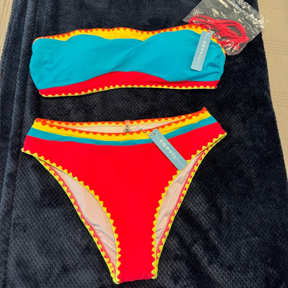 Popvil Colorful Bikini Set (New with tags)